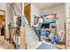 Unique living area features stairs, a workspace, and bright, decorated walls at 850 Duane St, Franklin, IN 46131