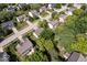 This aerial view captures the beauty of a residential area with mature trees and well-kept lawns at 8827 Lindsey Ct, Fishers, IN 46038