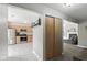 Open-concept kitchen with stainless steel appliances connected to Gathering room at 8929 Sunburst Cir, Indianapolis, IN 46227