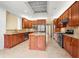 Spacious kitchen features an island, stainless steel appliances, and plenty of cabinet storage at 1008 Westcreek Dr, Columbus, IN 47201