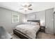 Comfortable bedroom with a ceiling fan and neutral-colored decor at 1205 Park Dr, Lebanon, IN 46052