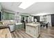 Bright kitchen with stainless steel appliances and an island with seating at 1205 Park Dr, Lebanon, IN 46052