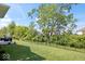 Wide open backyard is fenced and beautifully landscaped at 12078 Black Mill Pass, Fishers, IN 46040