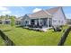 A covered patio with seating area and a grill area highlight this well maintained lawn with black aluminum fence at 12078 Black Mill Pass, Fishers, IN 46040