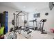 Home gym featuring exercise equipment for a complete workout at 12078 Black Mill Pass, Fishers, IN 46040