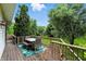 Inviting back deck featuring outdoor dining and natural views, perfect for entertaining and relaxation at 13020 Lombard Ct, Fishers, IN 46038