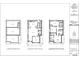 Residential remodel floor plans for basement, ground level, and second floor including dimensions at 1425 Kennington St, Indianapolis, IN 46225
