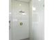 Elegant walk-in shower with rainfall showerhead and contemporary tile design at 1425 Kennington St, Indianapolis, IN 46225