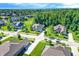 Aerial view of a suburban neighborhood featuring well-maintained homes with lush landscaping and tree-lined streets at 1631 Caspian Dr, Carmel, IN 46032