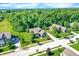 Aerial view of homes in a well-manicured neighborhood with tree-lined streets and green lawns at 1631 Caspian Dr, Carmel, IN 46032