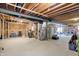 Unfinished basement with exposed ductwork, beams, and a poured concrete foundation at 1631 Caspian Dr, Carmel, IN 46032