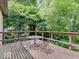 Outdoor deck featuring wood flooring, railing, and seating, perfect for relaxing outside at 1908 W Northgate St, Indianapolis, IN 46228