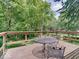 Outdoor deck featuring wood flooring, railing, and seating, perfect for relaxing outside at 1908 W Northgate St, Indianapolis, IN 46228