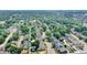Expansive aerial view captures the neighborhood's layout, mature trees, and distant cityscape at 2954 N Washington Blvd, Indianapolis, IN 46205