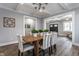 Elegant dining room with a modern table, stylish chairs, and an open floor plan at 2954 N Washington Blvd, Indianapolis, IN 46205