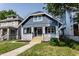 Charming two-story home with blue siding, white brick accents, and a well-manicured lawn at 2954 N Washington Blvd, Indianapolis, IN 46205