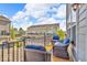 Cozy balcony with comfortable seating and views of the surrounding neighborhood at 3546 Brampton Ln, Westfield, IN 46074