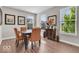 Dining room with natural light and seating for four, with views of the outside through bright sunny windows at 3546 Brampton Ln, Westfield, IN 46074