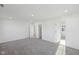 Open bedroom space with neutral carpet, recessed lighting and adjacent closet and doorway at 379 Antioch St, Greenfield, IN 46140