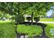 Beautifully landscaped front yard with lush greenery, mature trees, and well-maintained garden beds at 380 Raintree Dr, Zionsville, IN 46077