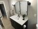 The bathroom features a sleek vanity and contemporary fixtures at 3906 N Lanewood Dr, Muncie, IN 47304
