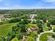 Aerial view of house surrounded by lush greenery near suburban developments at 45 Kirk E Dr, Indianapolis, IN 46234