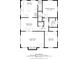 Detailed floor plan showing the layout of the kitchen, dining area, living room, bedrooms, and bathroom at 4721 Carrollton Ave, Indianapolis, IN 46205