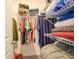 Walk-in closet with organized shelving and hanging space, providing ample storage at 507 Redvine Dr, Sheridan, IN 46069