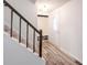 Entryway with built-in storage, stylish flooring, and a decorative front door at 6028 Thornwood Ct, Indianapolis, IN 46250