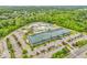 Aerial view of the community center with pool, parking and green surroundings at 720 Willow Pointe North Dr, Plainfield, IN 46168