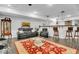Finished basement with a bar area, comfortable seating, and stylish rug for a cozy entertainment space at 720 Willow Pointe North Dr, Plainfield, IN 46168