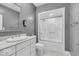 This bathroom features a single vanity and a tub shower combination at 720 Willow Pointe North Dr, Plainfield, IN 46168