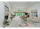 Bright living room with a fireplace, built in shelving, and large windows overlooking the yard at 9190 Hastings Trce, Indianapolis, IN 46234