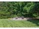 Charming backyard fire pit with seating area, perfect for outdoor relaxation and entertaining in a serene setting at 9722 N Gasburg Rd, Mooresville, IN 46158