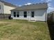 A view of the home's fenced backyard, offering privacy and outdoor space at 10891 Sweetsen Rd, Camby, IN 46113