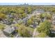 Picturesque aerial view showcasing a vibrant neighborhood, filled with mature trees and residential charm at 2026 E 10Th St, Indianapolis, IN 46201