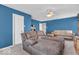 Comfortable living room with an overhead fan and spacious seating at 2309 Westmere Dr, Plainfield, IN 46168
