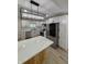 Modern kitchen with white cabinets, stainless steel appliances, and quartz countertops at 2543 Union St, Indianapolis, IN 46225
