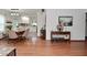 Hardwood floors and open layout from the living room flow seamlessly into the kitchen at 3059 Tansel Rd, Indianapolis, IN 46234