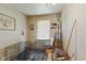Living room with dog crates and personal items at 3304 Coffey St, Indianapolis, IN 46217