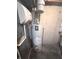 Close-up of the gas powered water heater at 3975 Keyway Dr, Greenwood, IN 46143