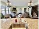 Open concept kitchen featuring a view of the Gathering room at 5473 Forest Glen Dr, Brownsburg, IN 46112