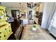 Eat-in kitchen featuring stainless steel appliances and an island with seating, and views to the open floor plan at 5473 Forest Glen Dr, Brownsburg, IN 46112