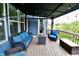 Relaxing covered patio with comfortable seating and serene pond view at 5473 Forest Glen Dr, Brownsburg, IN 46112
