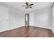 Bedroom with hardwood floors features a closet, and a connecting room at 6329 Whitaker Farms Dr, Indianapolis, IN 46237