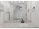 Bathroom featuring a sink with a marble countertop, white cabinets, and modern fixtures at 7239 N Orchard Dr, Indianapolis, IN 46236