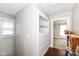 Well-organized closet with built-in shelves and drawers, leading to another bedroom at 806 N Gray St, Indianapolis, IN 46201