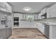 Modern kitchen features white cabinets, stainless appliances, and sleek countertops at 8105 Allisonville Rd, Indianapolis, IN 46250