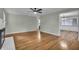 Spacious living room with hardwood floors, fireplace, and open access to other rooms in this home at 8105 Allisonville Rd, Indianapolis, IN 46250