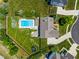Beautiful backyard with pool, patio, fire pit and plenty of room for outdoor entertaining at 8754 Lily Ct, Zionsville, IN 46077